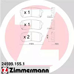 245991551 ZIMMERMANN колодки дисковые !задн. 110x48x16 \ Haval H8 13>, Hyundai H-1 II 08>/ix55 07>, KIA Carni