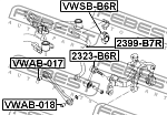 2399B7R FEBEST Стабилизатор подвески. AUDI Q3 2012- [MEX]