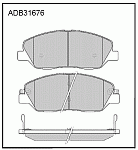 ADB31676 ALLIED NIPPON колодки дисковые передние!\ Hyundai Santa Fe 2.2CRDi 06>