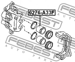 0276A33F FEBEST Поршень суппорта 0276-A33F