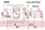 HYIUSNT20MT ASVA ШРУС ВНУТРЕННИЙ 25x41x27