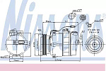 89054 NISSENS NS89054_компрессор кондиционера! Audi A6 2.6-2.8 94>