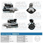 5060310 MEAT & DORIA Стартер 12V 2KW Hyundai ix35 (LM),Kia Sorento II 2.0 CRDi