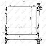 59201 NRF Радиатор охлаждения KIA Sorento 2,2 Diesel 2009- AT "NRF"