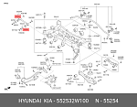 552532W100 HYUNDAI / KIA Сайлентблок, тяги, задней подвески, к кузову  55253-2W100