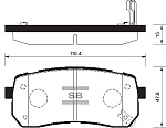 SP1192 SANGSIN BRAKE Колодки торм.зад.