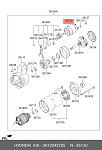 3612042205 HYUNDAI / KIA ВТЯГИВАЮЩЕ ПУСКОВОЕ УСТРОЙСТВО СТАРТЕРА