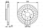 0986479V96 BOSCH Диск тормозной | перед |