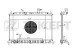 MK1623 ZEKKERT Радиатор охлаждения двигателя Kia Rio II 05-