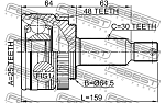 1210IX35MTA48 FEBEST Шрус наружный 25X64.5X30