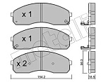 2203740 METELLI Колодки тормозные дисковые | перед |