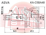 KAC5BA48 ASVA ШРУС НАРУЖНЫЙ 36X55X30