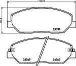 8DB355028481 HELLA Колодки тормозные KIA SORENTO