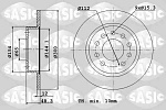 6106315 SASIC Диск тормозной VAG A3/Q3/TT/ALHAMBRA/KODIAQ/SUPERB/GOLF/PASSAT/TIGUAN