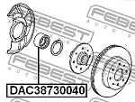 DAC38730040 FEBEST Подшипник ступицы DAC38730040