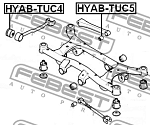 HYABTUC4 FEBEST Сайлентблок HYAB-TUC4