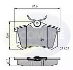 CBP01761 COMLINE Колодки тормозные дисковые | зад прав/лев |