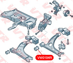 VW0104R VTR Сайлентблок рычага передней подвески, передний | перед лев |