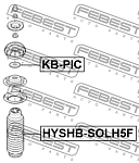 HYSHBSOLH5F FEBEST ПЫЛЬНИК ПЕРЕДНЕГО АМОРТИЗАТОРА HYSHB-SOLH5F