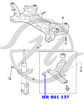 HR901137 HANSE Сайлентблок нижнего рычага передней подвески, передний Hyundai Accent 2003-06, Accent/ Solaris 2017-