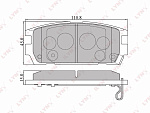 BD3606 LYNXAUTO Колодки торм. диск. задн.