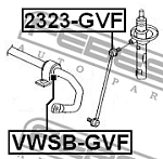 VWSBGVF FEBEST Втулка переднего стабилизатора