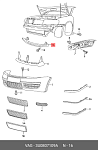 9549073 POLCAR Усилитель бампера vw PASSAT (B5), 01- (PJ)