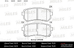 E410009 MILES Колодки тормозные задние (без датчика) (Смесь Low-Metallic) (KIA CEE'D II, CERATO II, HYUNDAI IX35, IX20, I30, SONATA V-VI) (TRW GDB3421) E410009