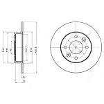 BG2258 DELPHI BG2258 диск тормозной передний!\ Renault Clio 1.1 93>