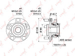 WH1196 LYNXAUTO Ступица колеса с интегрированным подшипником. перед. (с ABS)Nissan Juke 1.2-1.6T 10- / Qashqai(J10) 1.6-2.0 07- / X-Trail(T31) 2.0-2.5 07- / Tiida(C13) 1.2-1.6 14- / Serena(C25/6) 2.0 05-, Renault Koleos 2.0D-2.5 08-