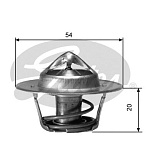 TH00182G2 GATES Термостат CITRIEN XSARA/PEUGEOT 104,106,306,205,405,605,806,306