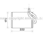 KA6170 AVA радиатор отопителя салона