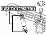 HYABCM10SARKIT FEBEST Сайлентблок задн амортизатора (компл-2 шт) KIA SORENTO 09- HYAB-CM10SAR-KIT