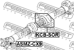 KCBSOR FEBEST Подшипник опоры карданного вала KCB-SOR