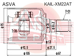 KAILXM22AT ASVA ШРУС внутренний левый