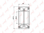 WB1160 LYNXAUTO Подшипник ступицы передний (40x40x74) подходит для AUDI A3 1.6-1.9D 96-03 / TT 1/8T-3.2 99-06, SKODA Octavia(1U) 1.4-2.0 96-10, VW Golf IV 1.4-3.2 97-05 WB-1160