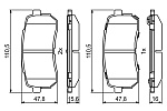 0986494828 BOSCH Колодки торм диск к-т задние KIA Sorento.