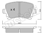 2205530 METELLI Колодки тормозные дисковые | зад |