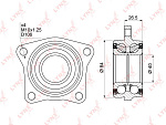 WB1018 LYNXAUTO Подшипник ступицы перед.