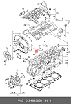 BK3346 BGA К-КТ БОЛТОВ ГБЦ AUDI A3/A4/A6/VW GOLF 5/PASSAT/TOURAN 2.0TFSI 03- ( M10x1.5x117, Qty:10шт.)