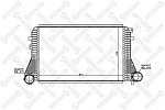1040038SX STELLOX интеркулер!\ Audi A3, VW Golf/Touran/Caddy all 03>