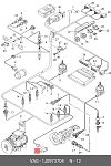 7740423 TE PARTS Разъём 4х контактный ( комплектация: 4-pin, 4 уплотнения, уплотнение, фиксатор)