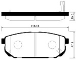 HP1018 HSB Колодки торм.