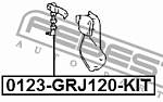 0123GRJ120KIT FEBEST тяга положения кузова! комплект (2 тяги+5 гаек)\ Honda Accord 03-14