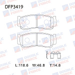 DFP3419 DOUBLE FORCE Колодки тормозные дисковые