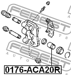 0176ACA20R FEBEST Поршень суппорта тормозного заднего