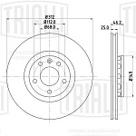 DF180131 TRIALLI Диск торм. для а/м Audi A4 (00-)/A6 (97-)/VW Passat (96-) перед. d=312 (DF 180131)