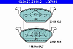 13047071112 ATE 13.0470-7111.2 колодки дисковые п.! Ceramic\ Audi A3, VW Golf IV 97-01, Skoda Octavia 96-04