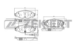 BS1047 ZEKKERT Колодки тормозные передние (BS1047)