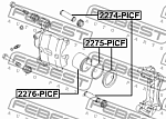 2274PICF FEBEST Втулка напрпавляющая передн суппорта KIA PICANTO 06- 2274-PICF